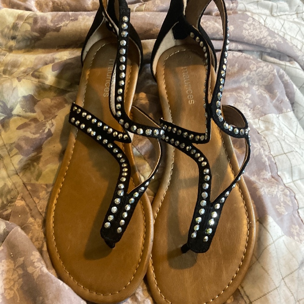 Black strappy sandals